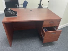 Solid Wood Desk / Table With Storage Drawer. Espresso Color