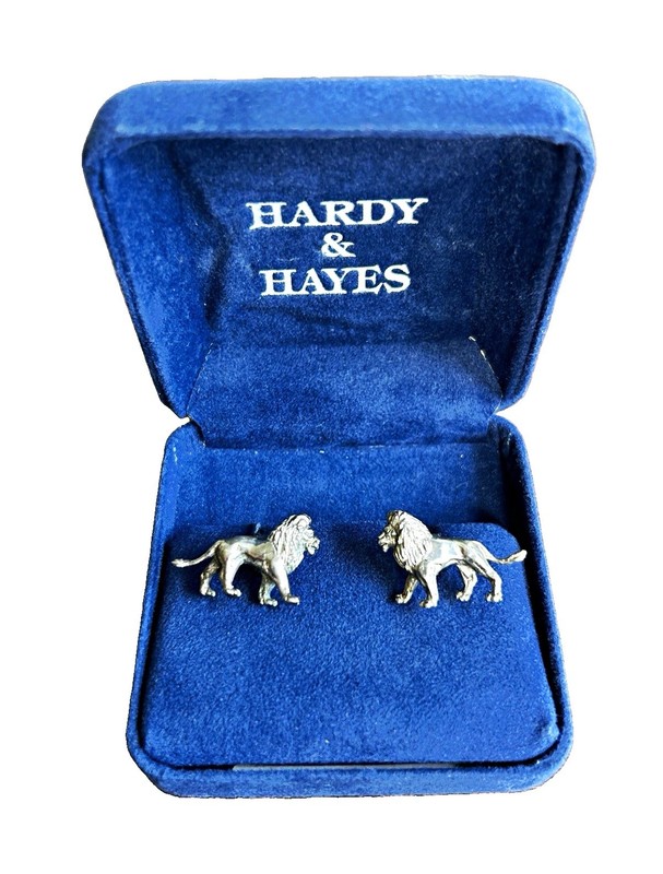 Hardy & Hayes Lion Cufflinks sterling Metal Men’s Animal Shape