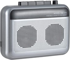 Portable Cassette Player Recorder with Bluetooth Transmitter, Walkman Sliver