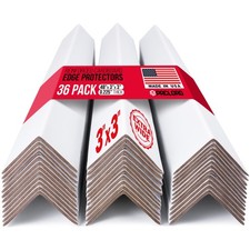 Extra-Wide 48" x 3" x 3" Reinforced Cardboard Edge Protectors Pack of 36 ...