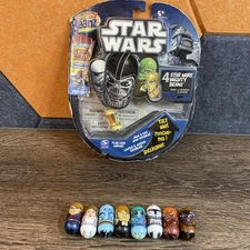 Mighty Beanz Star Wars 2010 Blind Booster 4-Mighty Beanz  & 8 Loose Beanz