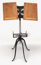 Antique Victorian Cast Iron Book Stand Folding Legs Folding Retactable Shelfs