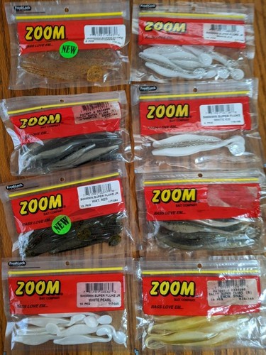 8 Taschen Zoom Super Fluke Paddle Tail Schwimmköder - geöffnete Pakete