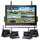 Wireless Solar Magnet Backup Camera 10.1" Monitor DVR Standby for Truck Caravan
