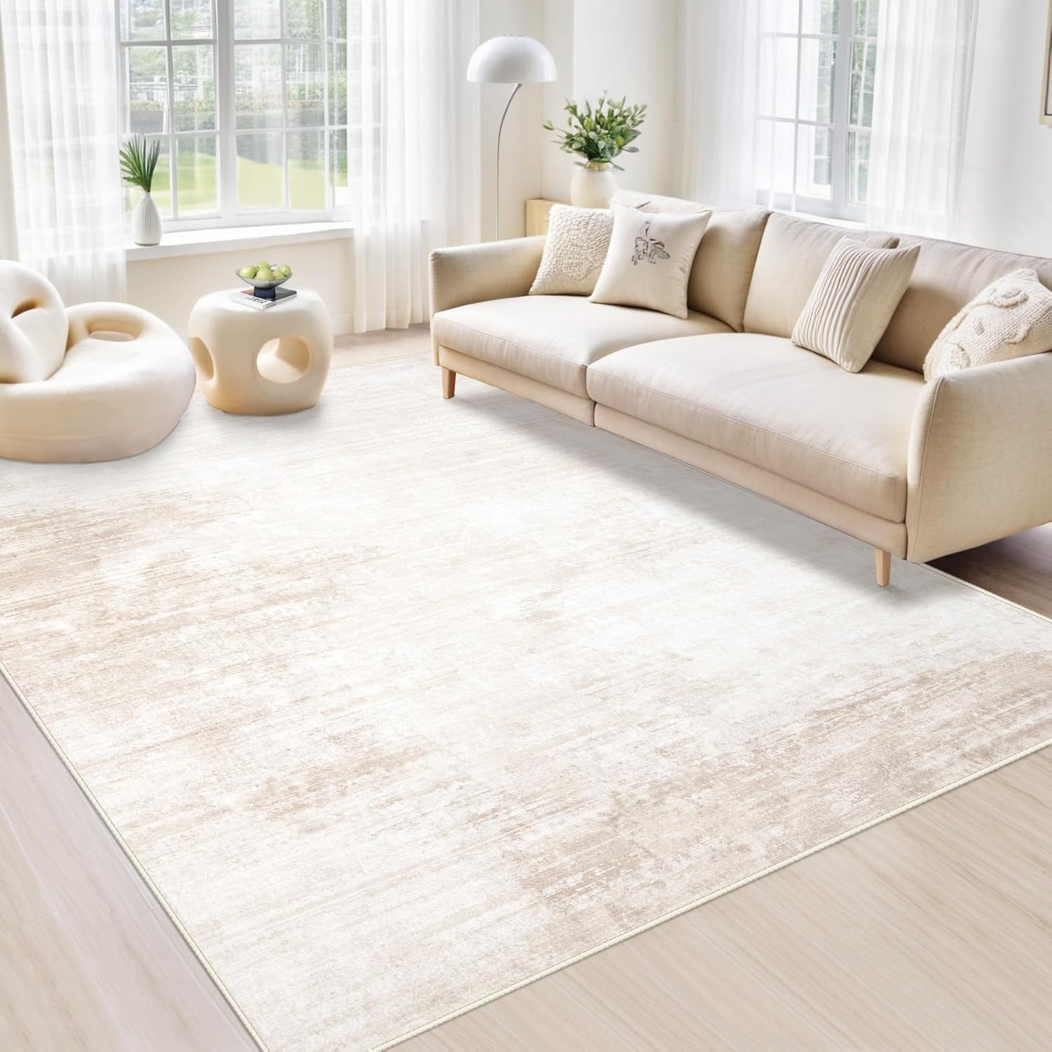 Area Rugs 5X7 Living Room: Washable Rug Modern Abstract Large Rug Soft Non Slip