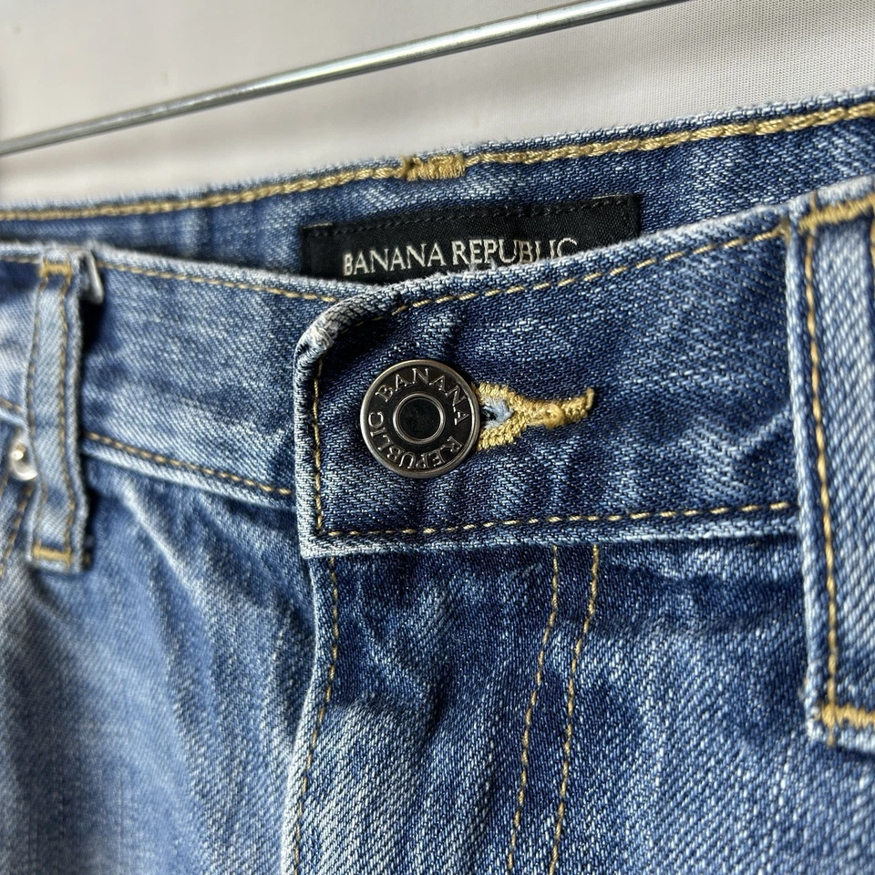 Banana Republic Jeans Mens 30x30 Blue Vintage Straight Medium Wash Denim - Image 4 of 4