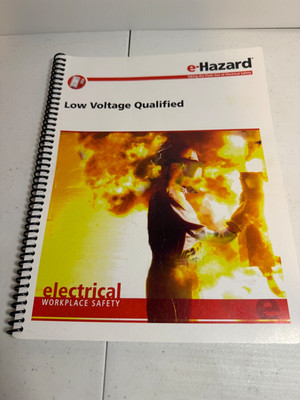 E-Hazard Low Voltage Qualified Electrical Workplace Safety Student Workbook Book