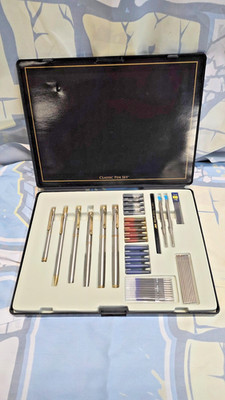 JML Classic Pen Set As Seen On TV 6 Pens 66 Piece Refill Storage Hard Case