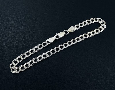 925 Sterling Silver KARIZIA SPA KA-1772 Double Cable Link Bracelet