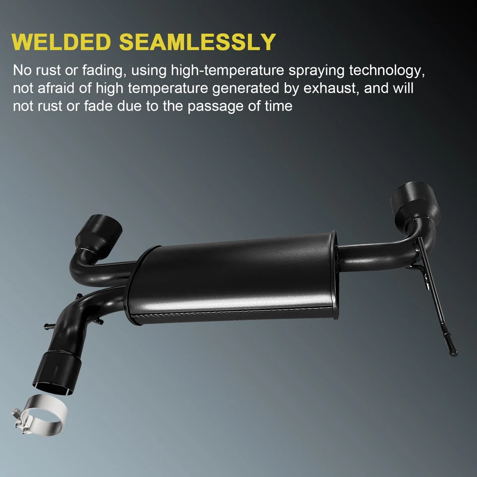 Exhaust Muffler System Fits 2007-2017 Jeep Wrangler JK 2/4Door Dual Axle Back — 第 3/4 张图片