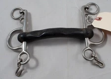 Used Rubber Mullen Mouth Pelham Bit