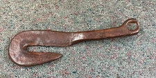 Primitive HAND FORGED Large HOOK 10" Long FARM TOOL Logging