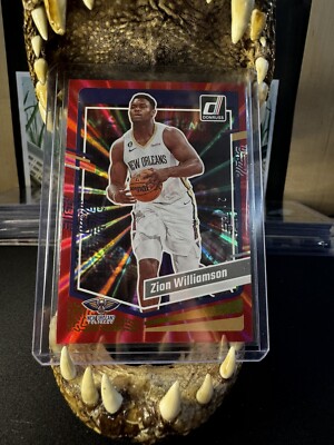2023-24 Donruss Zion Willamson  - Holo Red Laser /99. New Orleans Pelicans