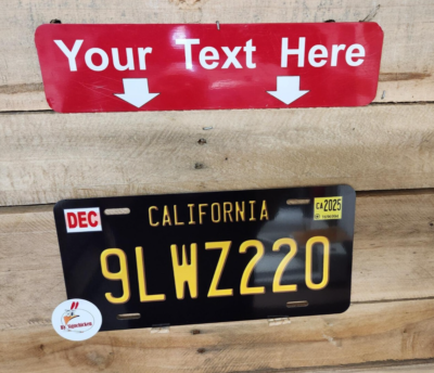 #ad #ad Black License Plate ANY TEXT VANITY EMBOSSED LOOK NEW custom any state $21.89