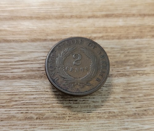1870 2-Cent Piece - Semi-Key Date - Final Year of Issue - Great Historical Coin! - Picture 3 of 4