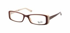 New Ray-Ban Frames Acetate Eyeglasses Brown Women RB 5243F 5078 52 16 140