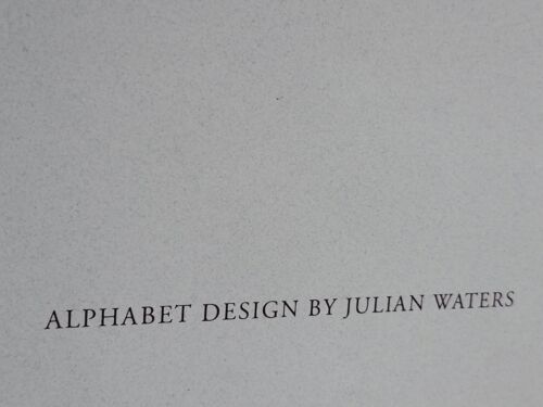 1991 Alphabet Calligraphy Pencil Signed Julian Waters Rit Book Arts Institute - Picture 5 of 5