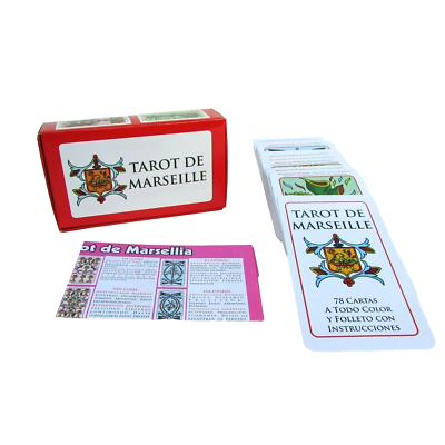 Tarot Marseille 78 Cartas A Todo Color Y Folleto Con Instrucciones