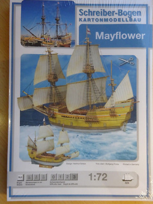 Mayflower Segelschiff  1:72 Schiff Kartonbausatz *NEU* Schreiber- Bastelbogen