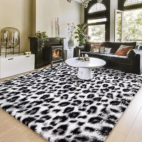 Leopard cheap print rugs