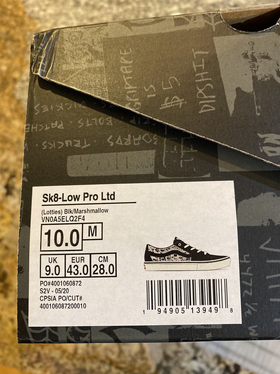 VANS LOTTIES SK8 LOW PRO LTD 10 SKATE lo dill ave fa VANS LOTTIES SK8 LOW PRO LTD 10 SKATE lo dill ave fa