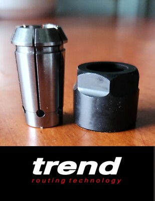 Trend Oberfräse 1/4'' 6,35 mm Spannzange & Mutter für T9, T10, T11