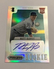 2012 Panini Prizm Rookie Autographs Prizms #RMH Matt Harvey 10/25 Serialized 