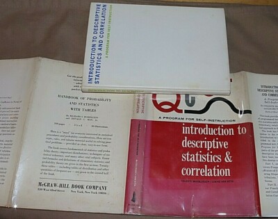 INTRODUCTION TO DESCRIPTIVE STATISTICS AND CORRELATION: 1965 HC/DJ First Edition
