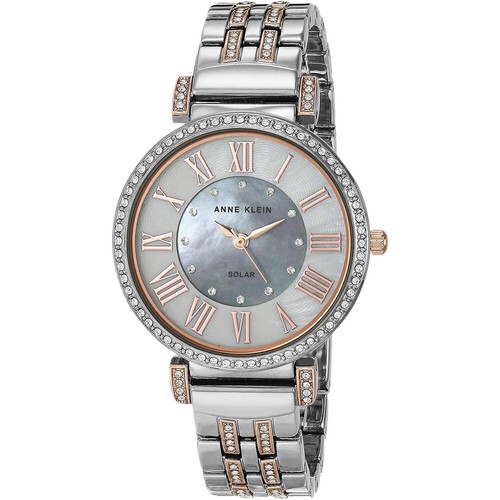 Anne Klein‎ Women\'s Gray Faux Snake Embossed Leather Strap Round Face Watch Gold Anne Klein Womens Watch Gold Gray Snake Band Round New  main image 3