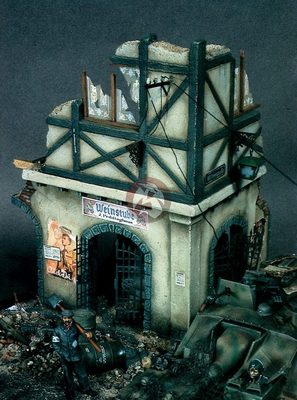 Verlinden Productions ミリタリー建物キット 1/35 Verlinden 1/35 German Village Building Ruin Section WWII Diorama