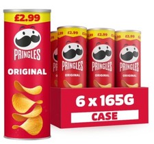 Pringles Sharing Crisps - Full Case 6 x 165g - Choose Flavour, 6 Months + Dates