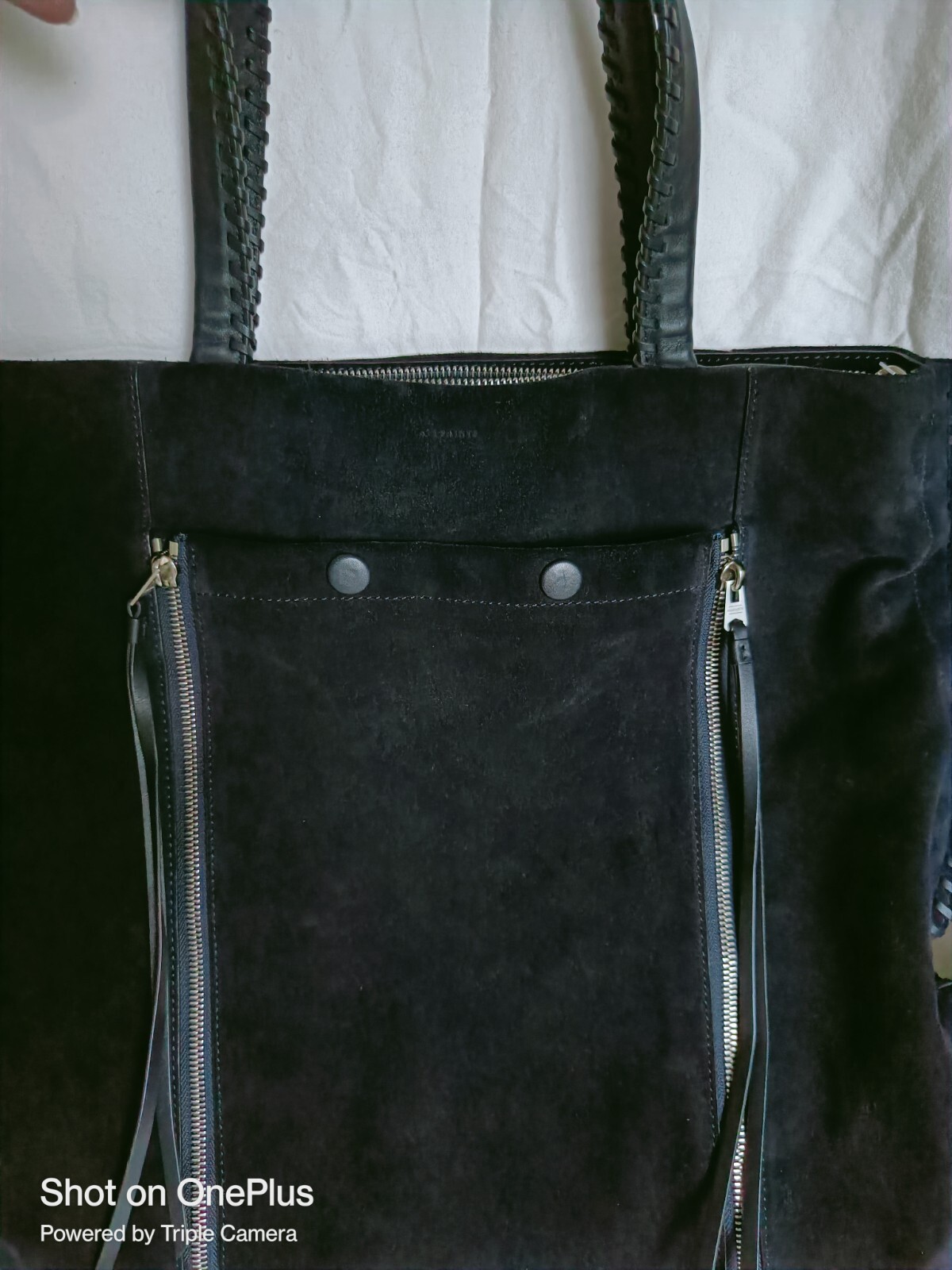handbags all saints tote bag navy blue rare