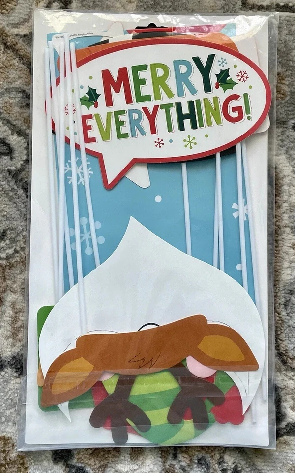 Juego de utilería fotográfica Navidad 10 accesorios 1 telón de fondo vacaciones oficina fiesta Santa Elfo Foto 4 de 4