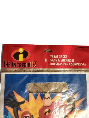 The Incredibles Treat Sacks 8 in Pkg and The Incredibles Celebration Banner - Picture 3 of 6