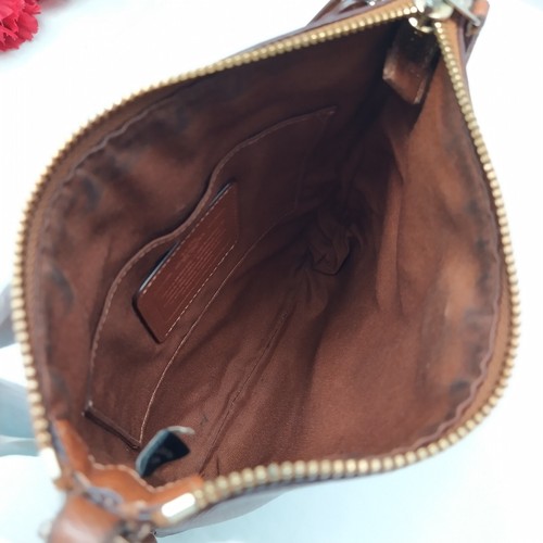 Coach Brown Leather Zipper Closure Everyday Crossbody Bag - Picture 14 of 18