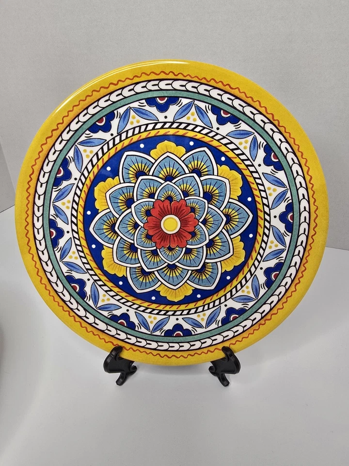 Certified International Portofino Plates 9" Melamine EUC (Set of 7) Nancy Green - Image 2 of 4