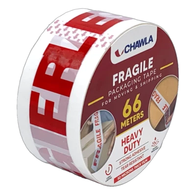 Fragile Packing Tape Rolls - 48mm x 66m , Heavy-Duty Parcels Packaging Tapes