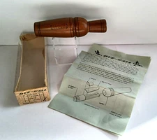 Mallard Duck Call, Harry Dye Seattle, WA Wood Call Metal Reed w/Box & Insert VTG