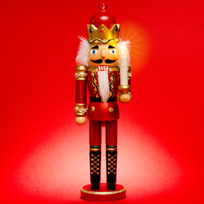SIKORA Serie C XL Nussknacker Figur Holz Weihnachten LED Kerze