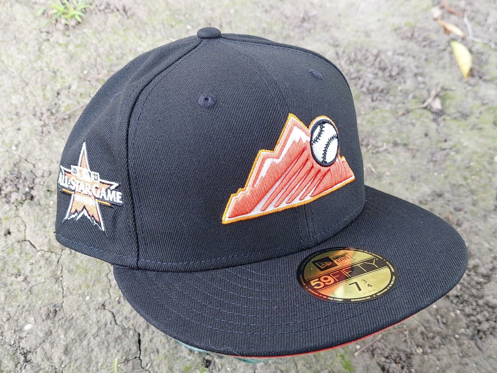 Hat Club - Colorado Rockies - Glow My God 7 1/2 - Black Orange New Era  59Fifty