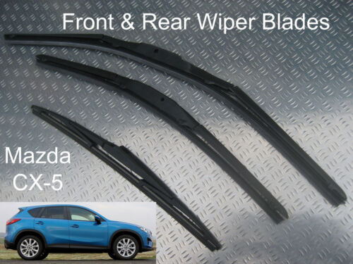 Front Rear Wiper Blades Fits Mazda CX5 2012 2013 2014 2015 2.2d SE SKYACTIV-D - Afbeelding 1 van 1