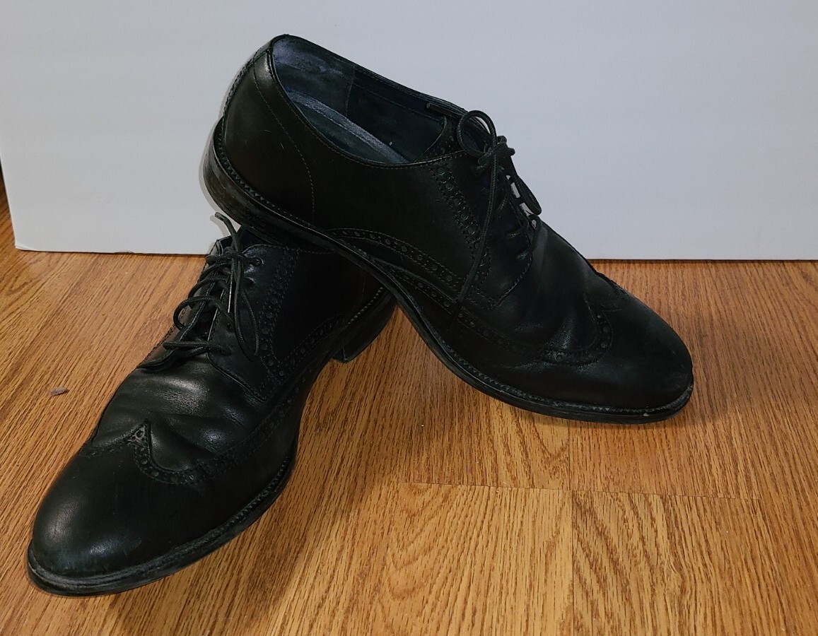 SAOLA Scarpe Oxford Cole Haan a coda di rondine uomo taglia 12 pelle nera C26144