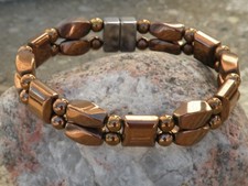 100 Copper Magnetic Hematite Bracelet Hematite 2 Row Theraputic