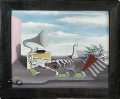Oscar Dominguez - Composition Surrealiste (1936) Signed - 17''x22'' Fine Art Print