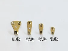 Plaster Picture Hangers w/Knurled Head Nails, 10, 20, 30, 50, LB.  Qty: 10, 25