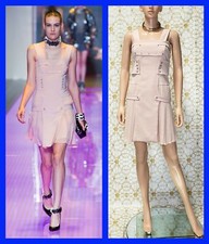 S/2013 look # 36 NEW VERSUS VERSACE  + CHRISTOPHER KANE NUDE PINK PLEATED DRESS