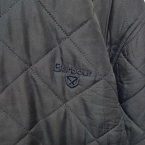 Barbour Quilting Jacket Coat black size L Embroidered Logo - Picture 8 of 11
