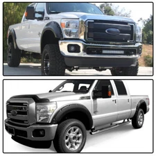 Textured Pocket Rivet Fender Flares Fit For Ford F-250 F-350 Super Duty 2011-16