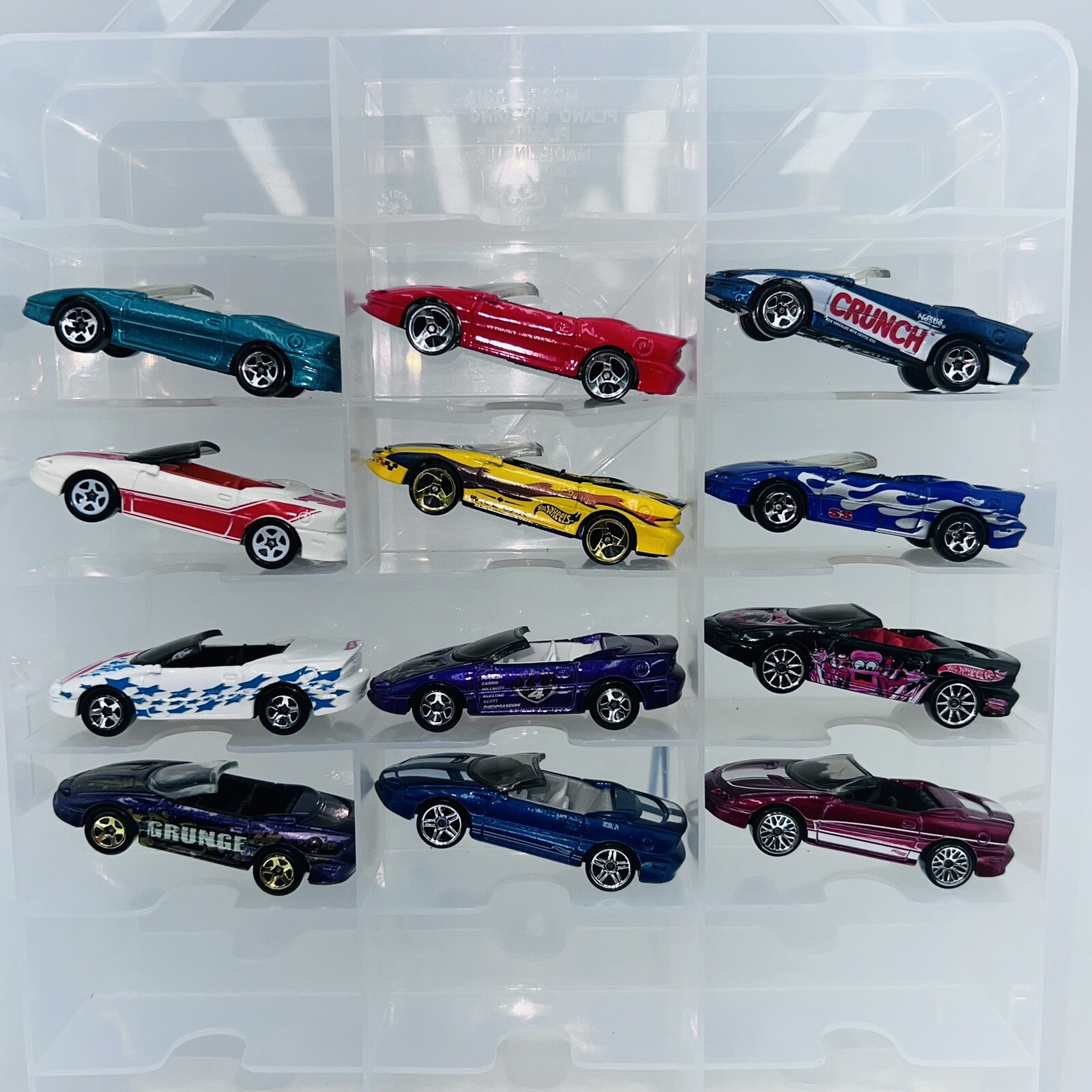Lot of 12 Hot Wheels ‘95 Camaro Convertible Teal Red Blue White Yellow Purple