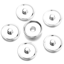 50 Pcs Snap Button Base Trays Blank Press Cabochon Settings Diy Jewelry Accessor